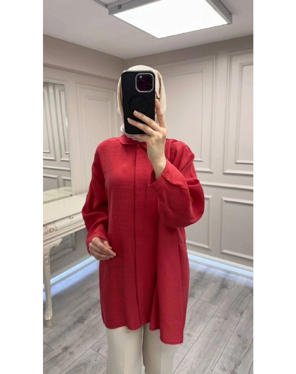 Nuss Triko 26Y3001 Kırmızı Gömlek