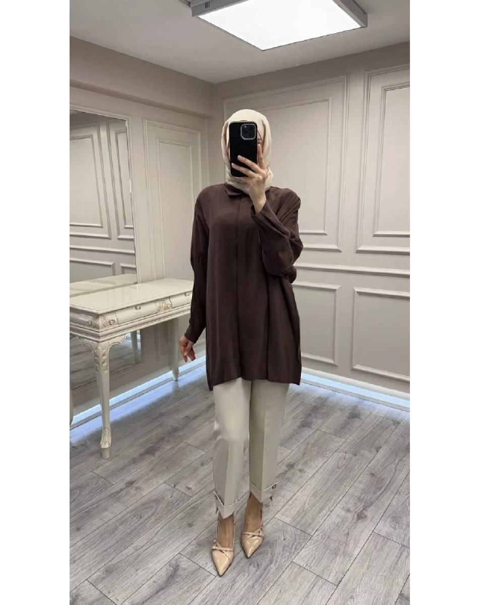 Nuss Triko 26Y3001 Kahve Gömlek