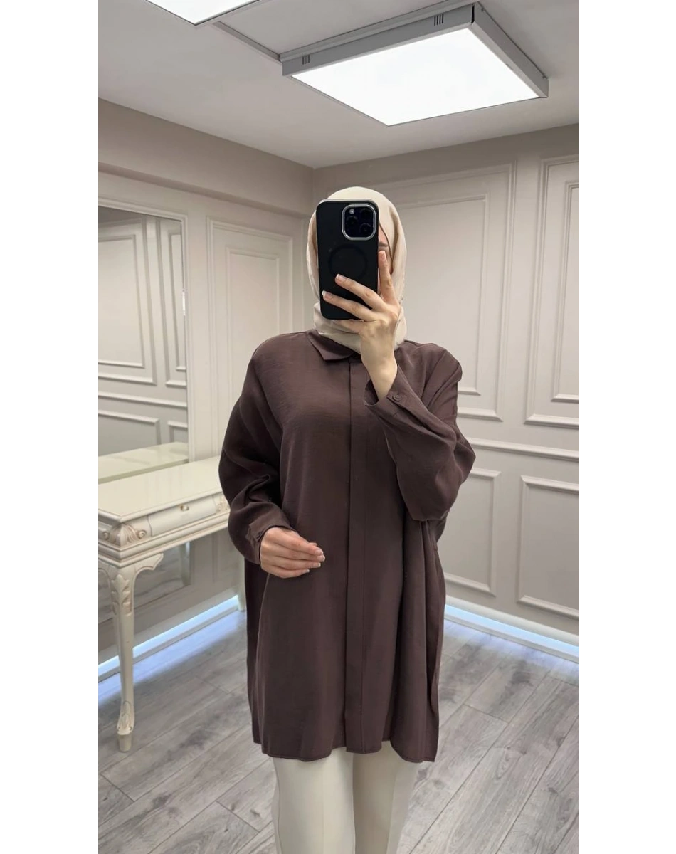 Nuss Triko 26Y3001 Kahve Gömlek