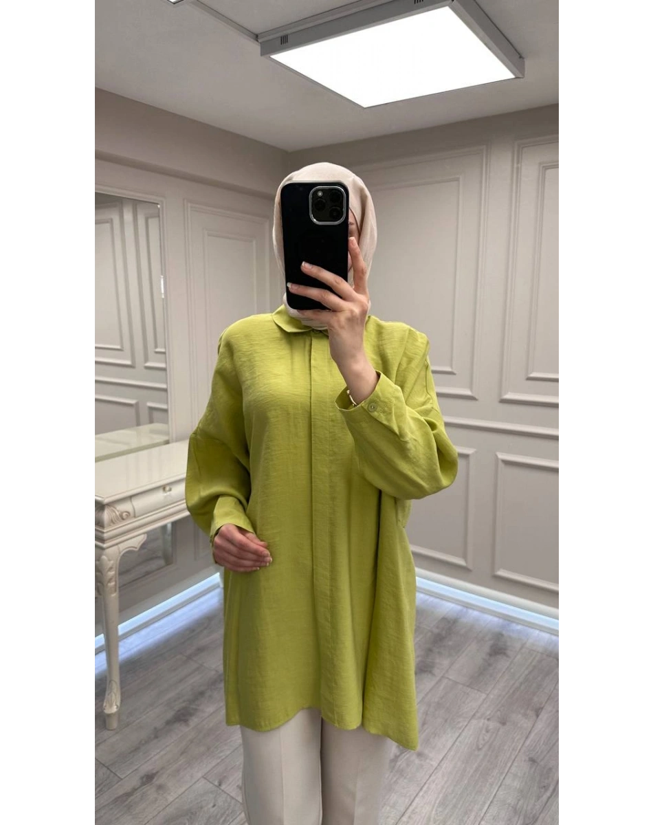 Nuss Triko 26Y3001 Lime Gömlek