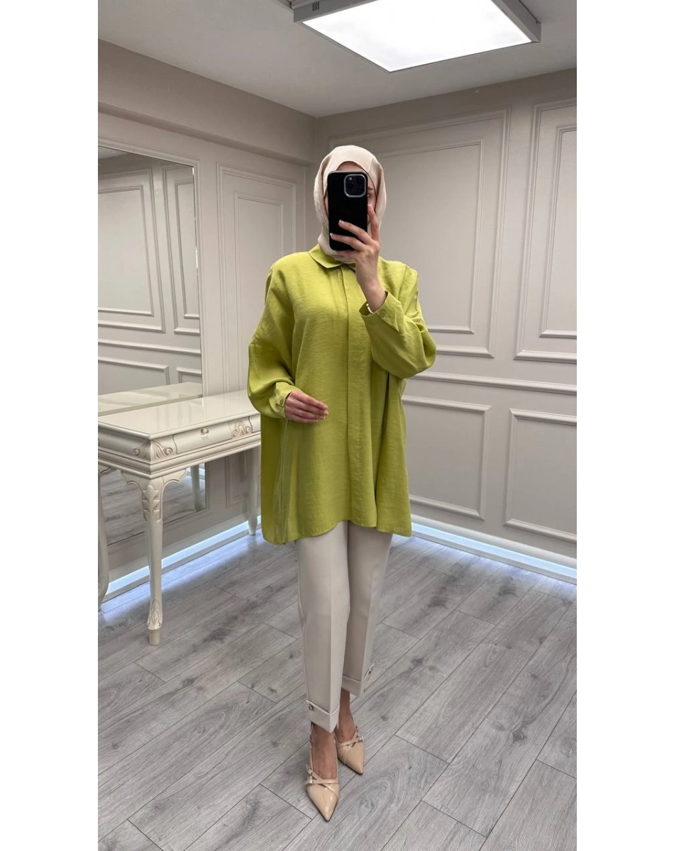 Nuss Triko 26Y3001 Lime Gömlek