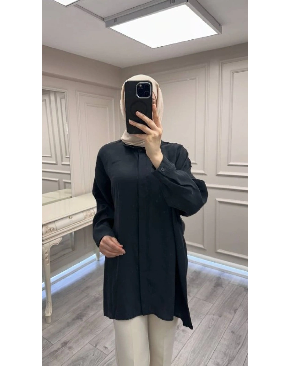 Nuss Triko 26Y3001 Siyah Gömlek