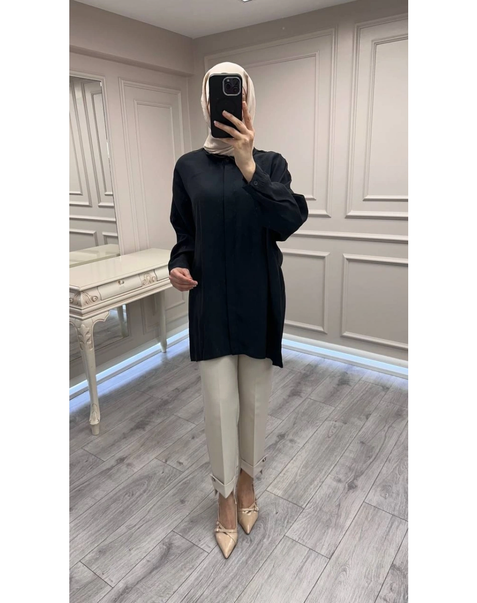 Nuss Triko 26Y3001 Siyah Gömlek