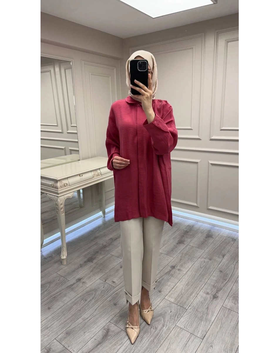 Nuss Triko 26Y3001 Red Plum Gömlek