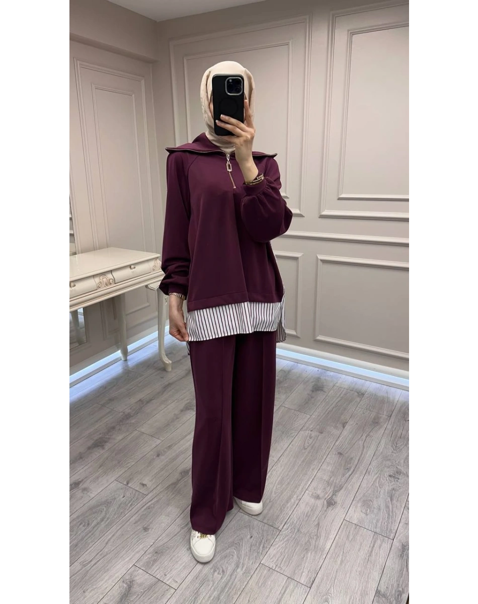 Nuss Triko 26Y1075 Mürdüm Takım