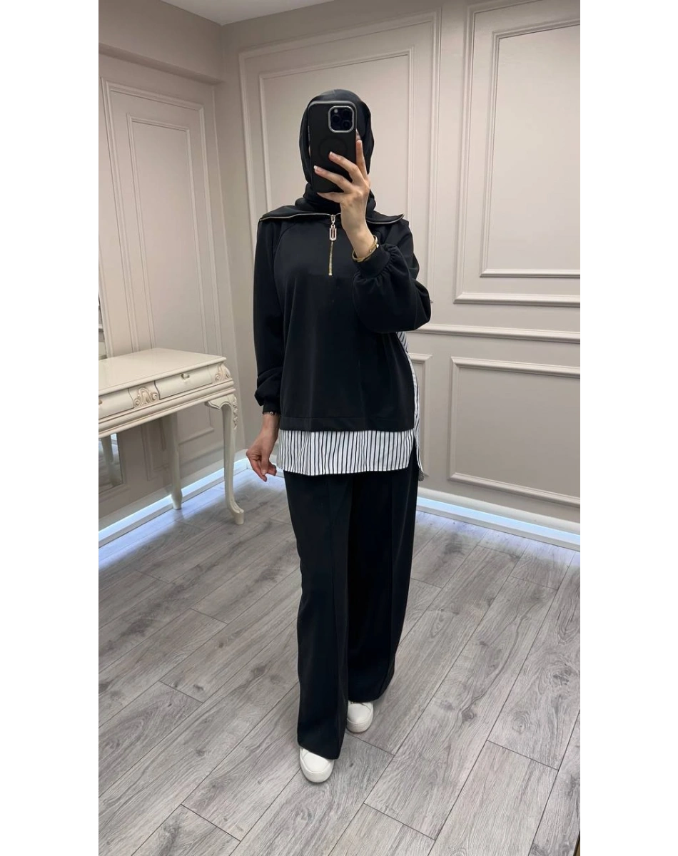 Nuss Triko 26Y1075 Siyah Takım