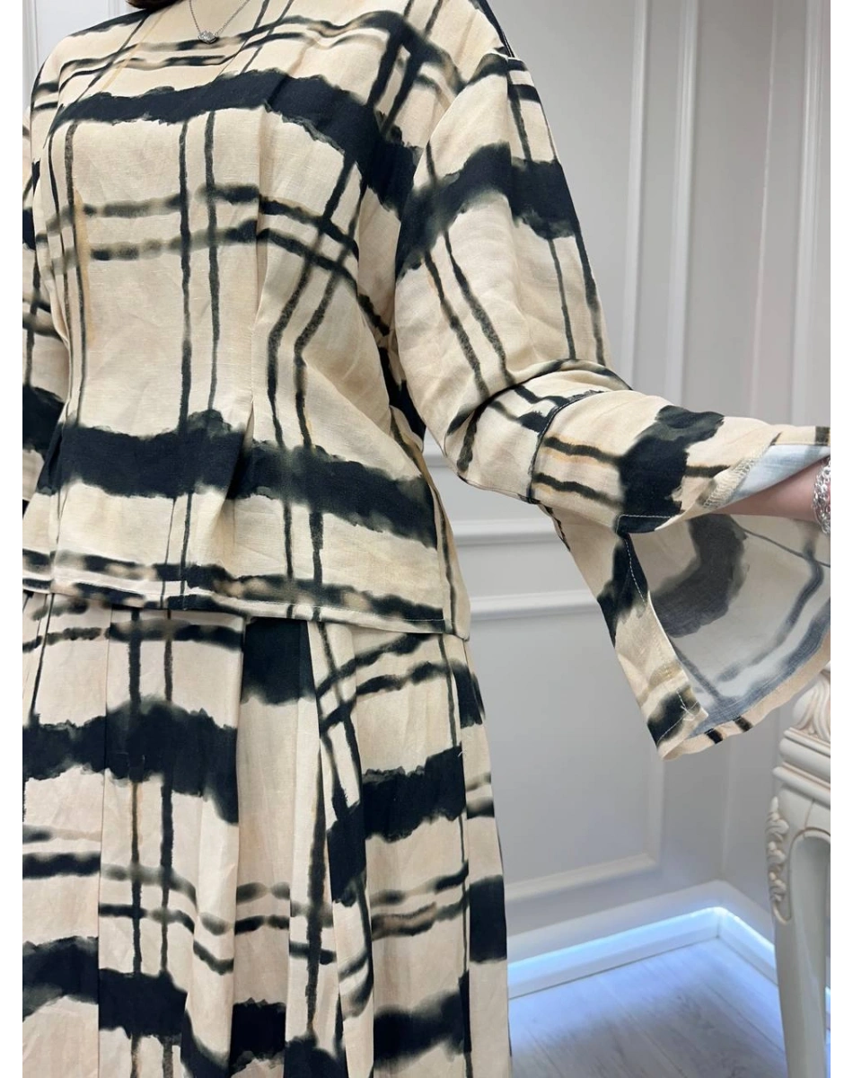 Venöve 26SSTUN0003 Siyah Çizgili Elva Takım