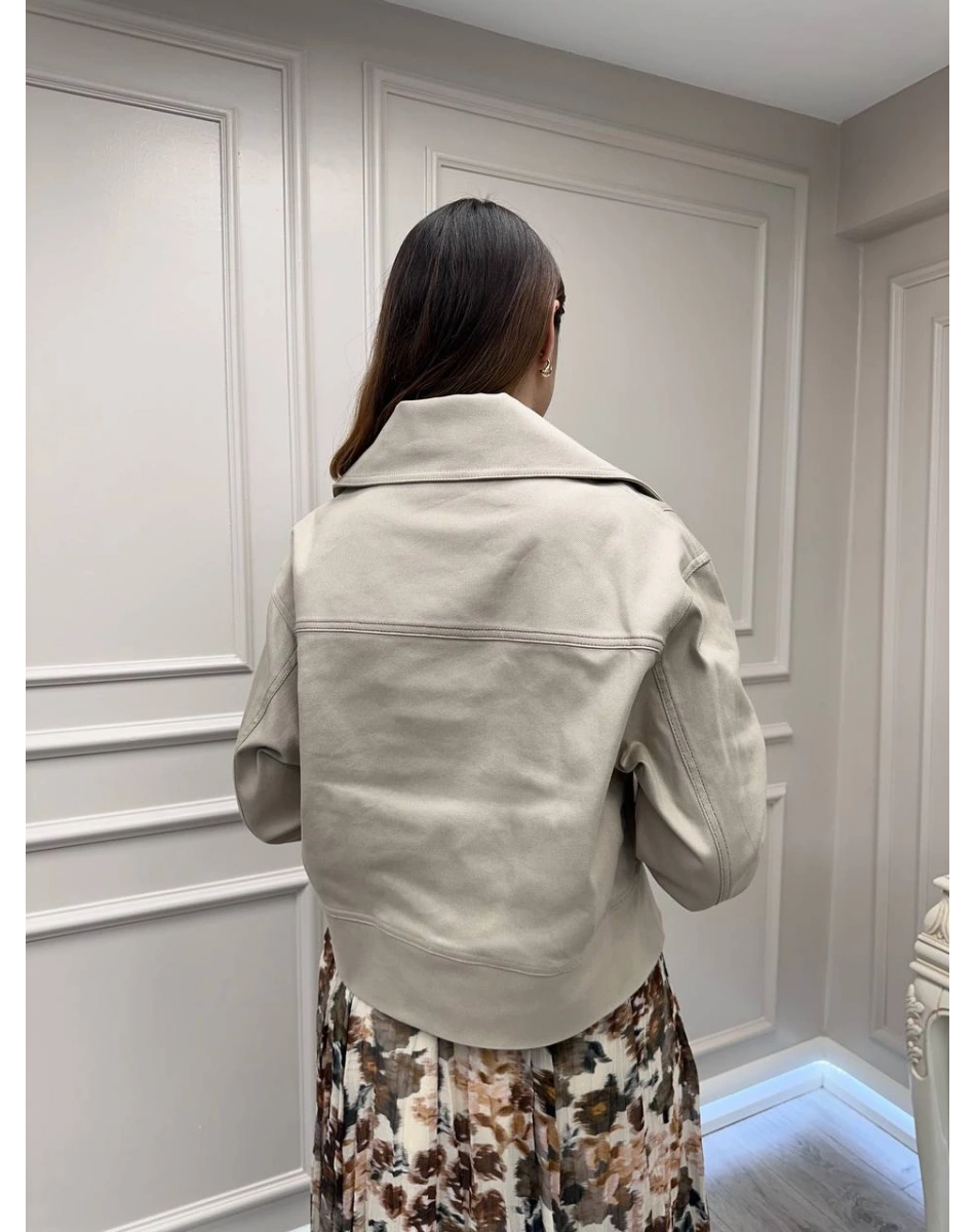 Venöve 26SSCEK0047 Bej Calep Ceket