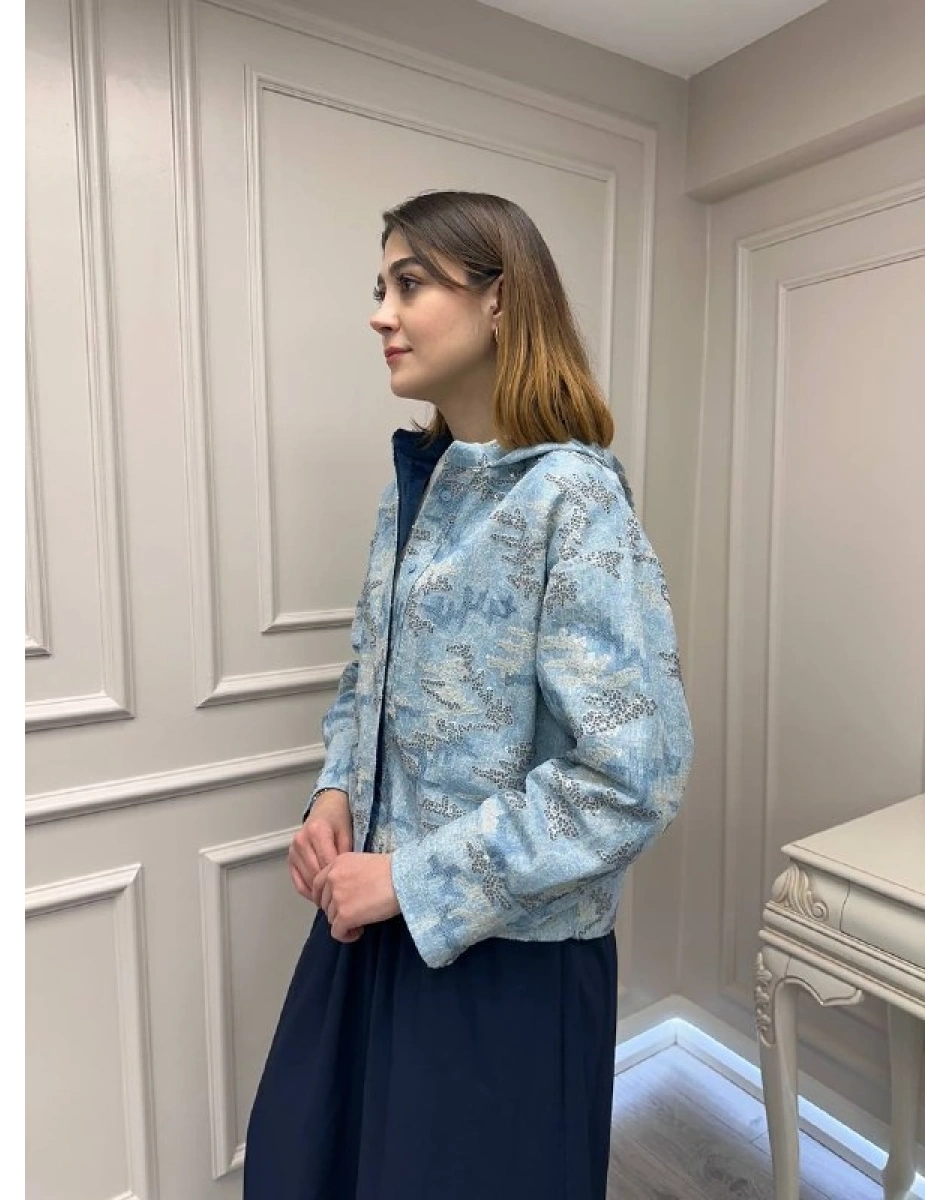 Venöve 26SSCEK0001 Mavi Anya Ceket