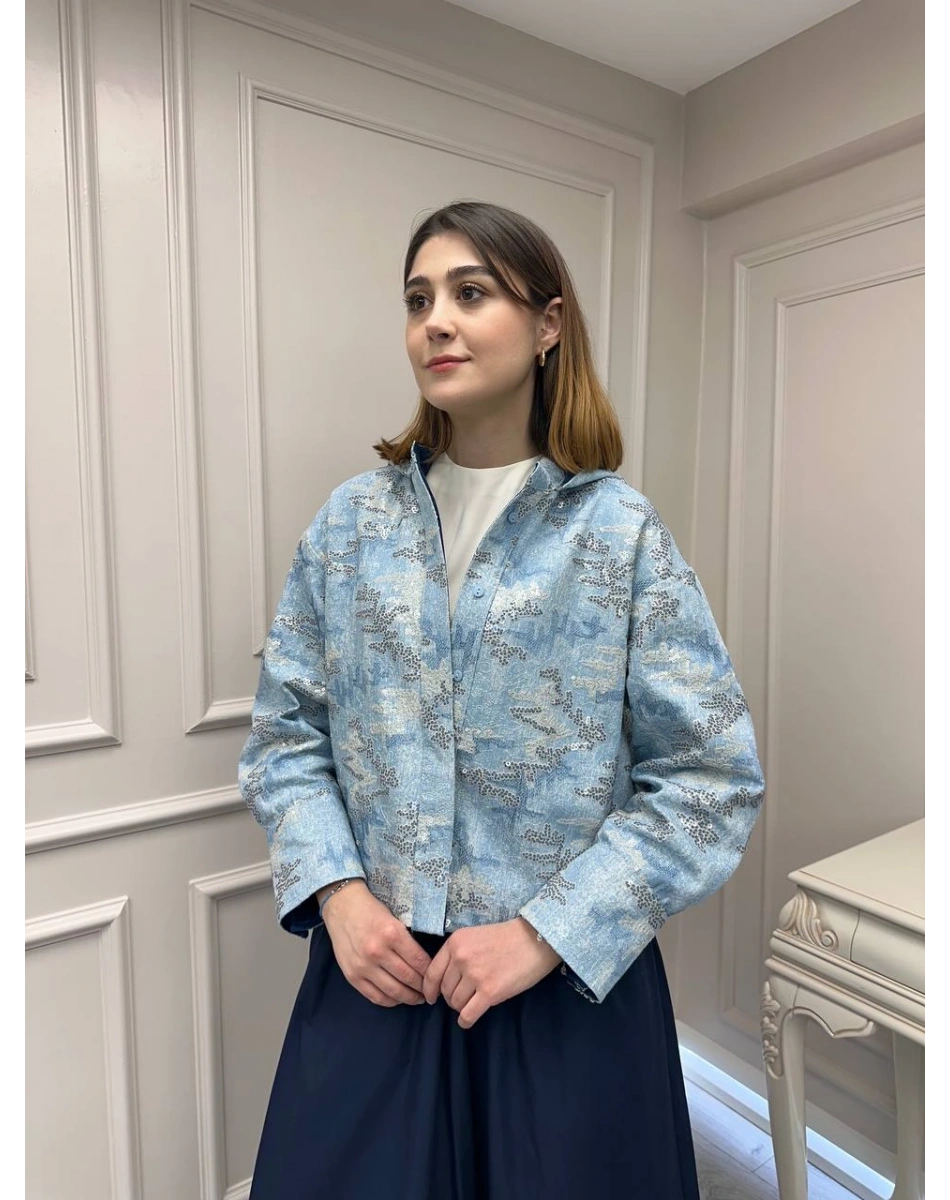 Venöve 26SSCEK0001 Mavi Anya Ceket