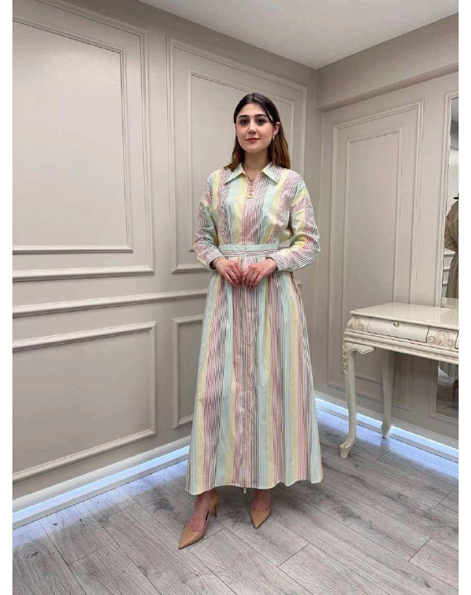 Exquise E26Y06218331 Çok Renkli Fanya Elbise