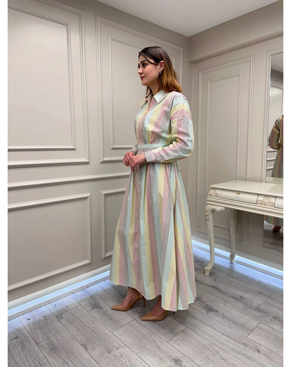 Exquise E26Y06218331 Çok Renkli Fanya Elbise