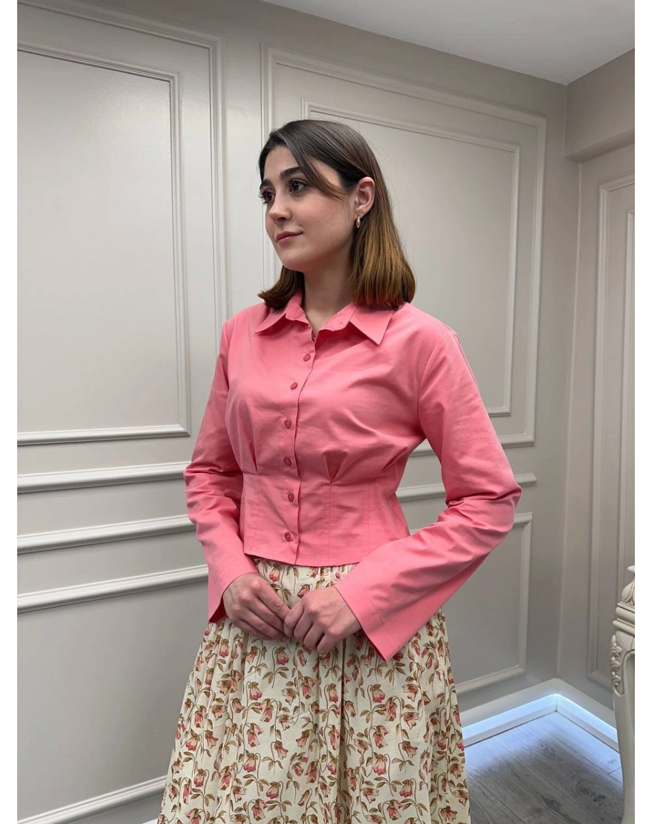 Exquise E26Y06208100 Pembe Felecia Gömlek