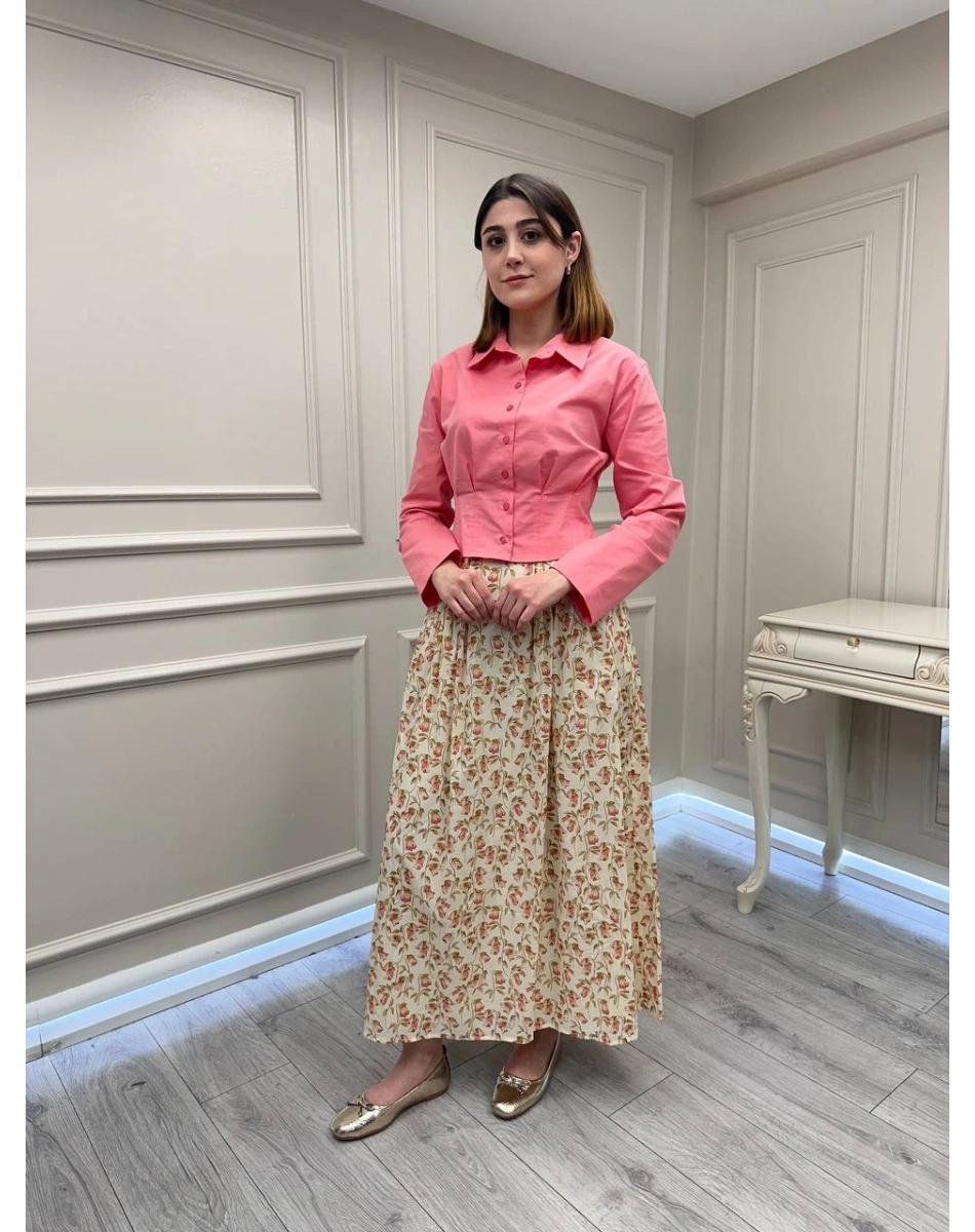 Exquise E26Y06215042 Çok Renkli Deene Etek