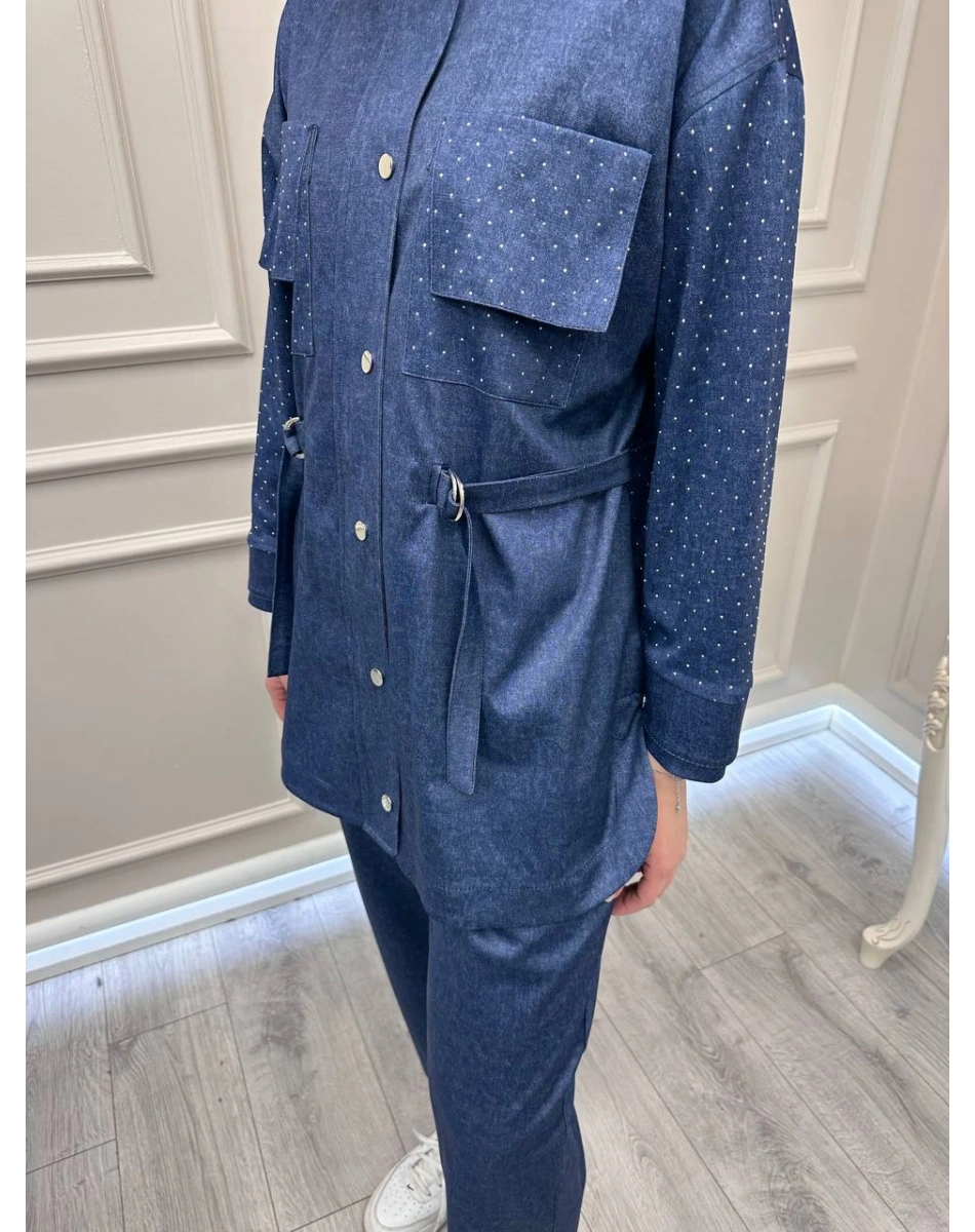 Ghisa 3610T9186 Mavi Taş Detaylı İkili Takım