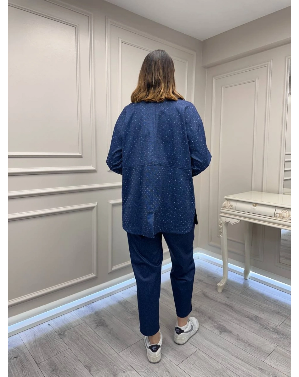 Ghisa 3610T9186 Mavi Taş Detaylı İkili Takım