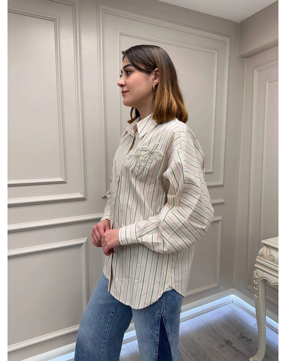 Exquise E26Y06208109 Bej Gage Gömlek