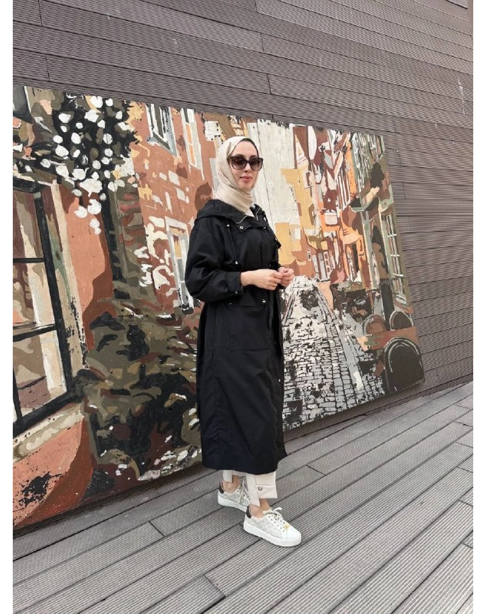 Trenç 3628 Siyah Büyük Beden Kap