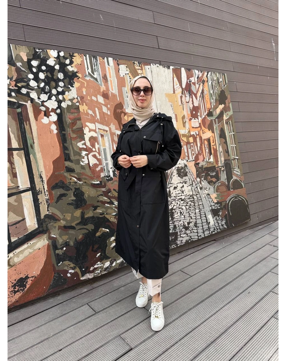 Trenç 3628 Siyah Büyük Beden Kap