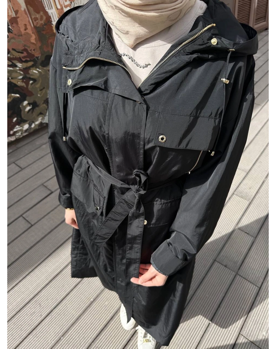 Trenç 3628 Siyah Büyük Beden Kap