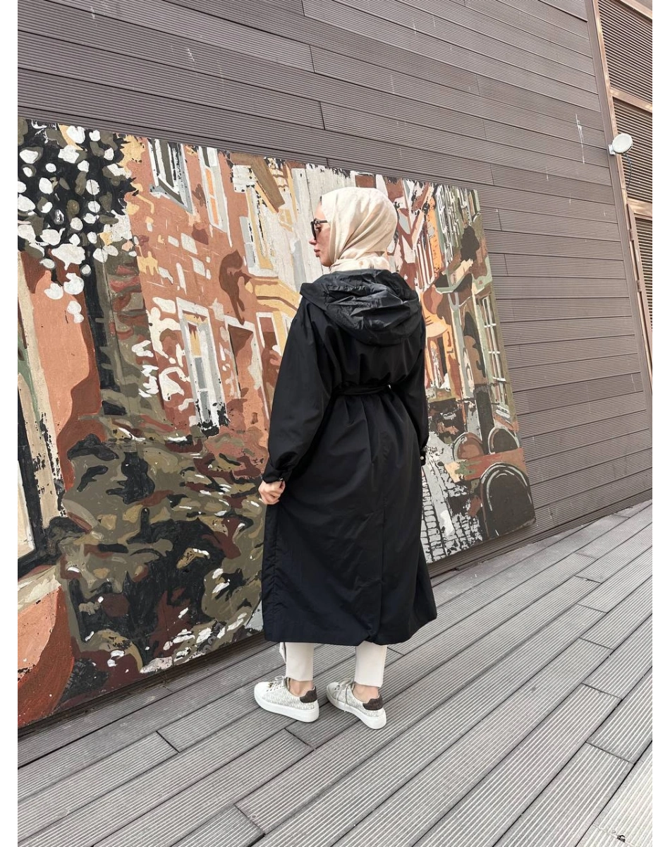 Trenç 3628 Siyah Büyük Beden Kap