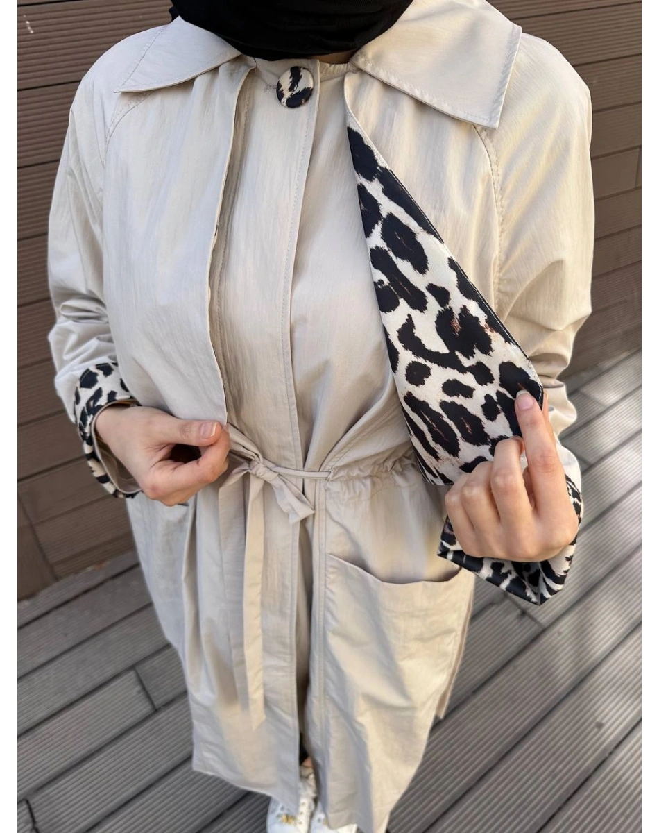 Trenç 3723 Taş Yaka Detaylı Kap