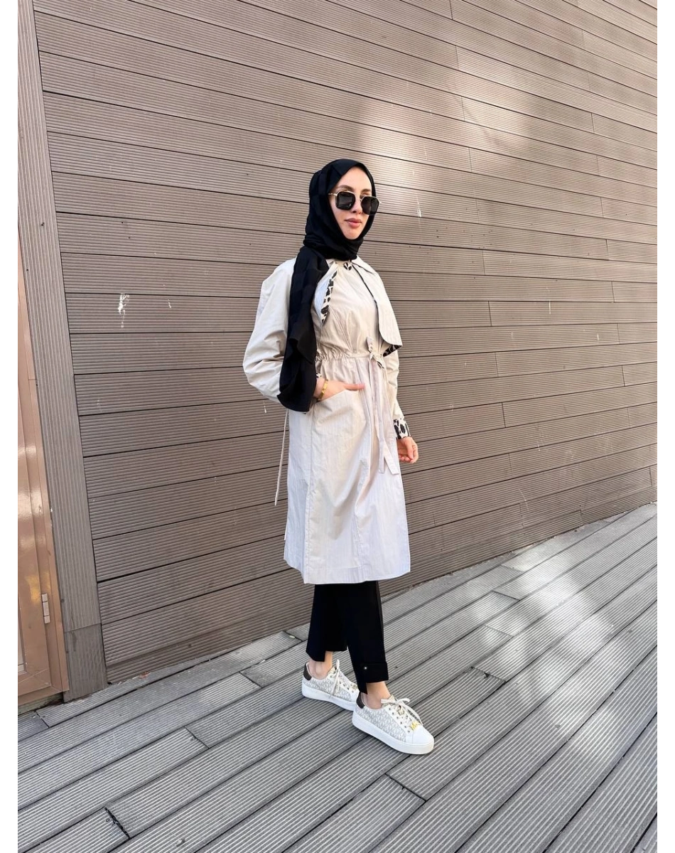 Trenç 3723 Taş Yaka Detaylı Kap