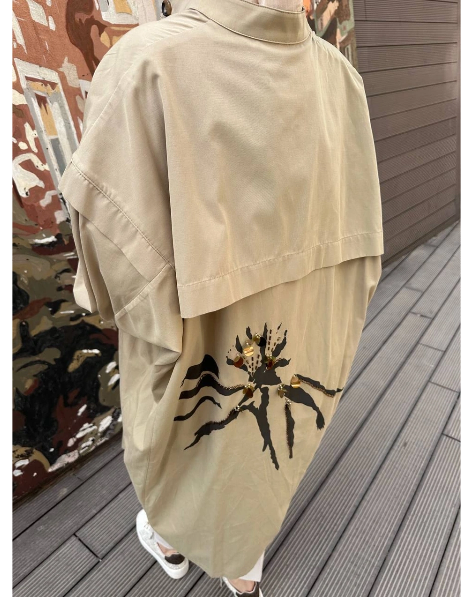 Trenç 3644 Vizon Baskı ve Taş İşleme Detaylı Kap