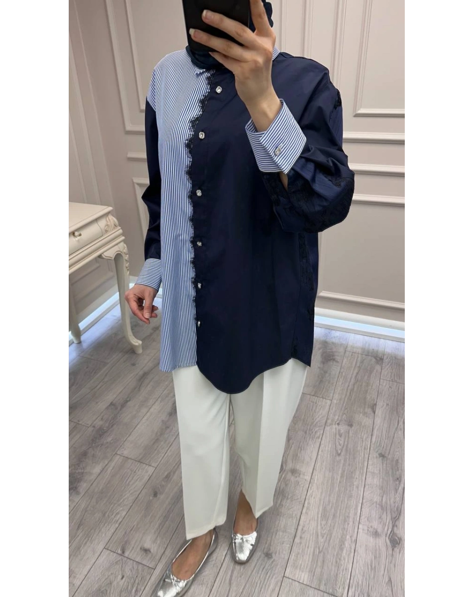 Ghisa 3610G4311 Lacivert Gömlek