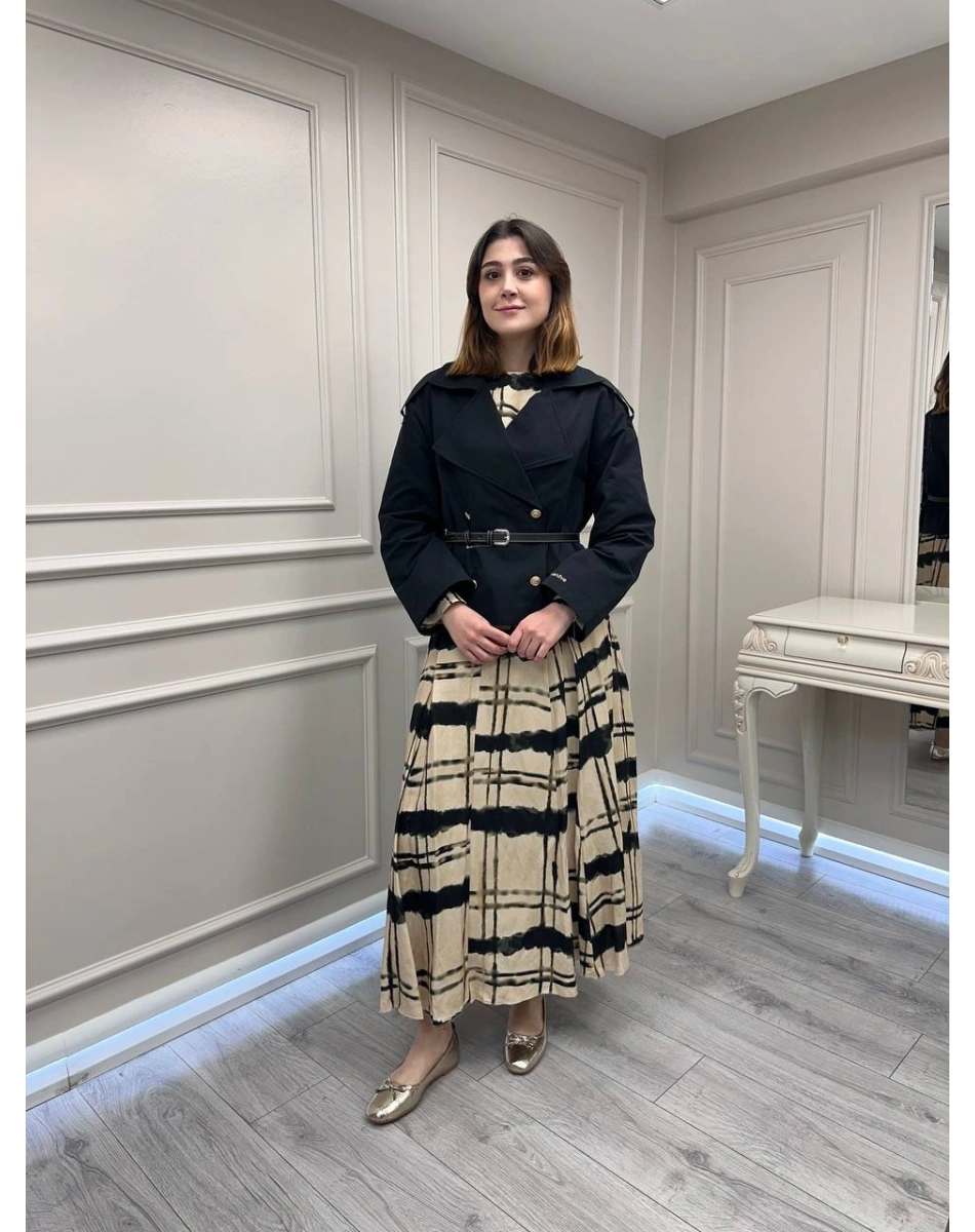 Venöve 26SSCEK0017 Siyah Kiva Ceket