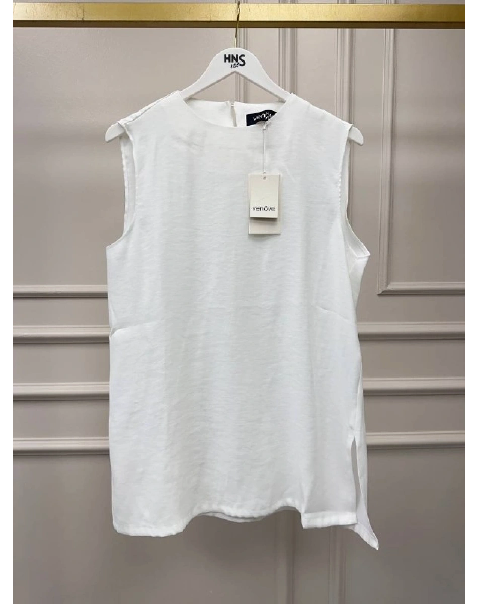 Venöve 26SSBLZ0006 Beyaz Mayla Bluz