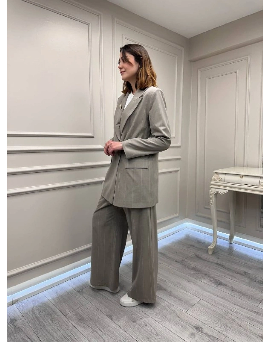 Ghisa 3641T9163 Bej Broş Detaylı İkili Takım