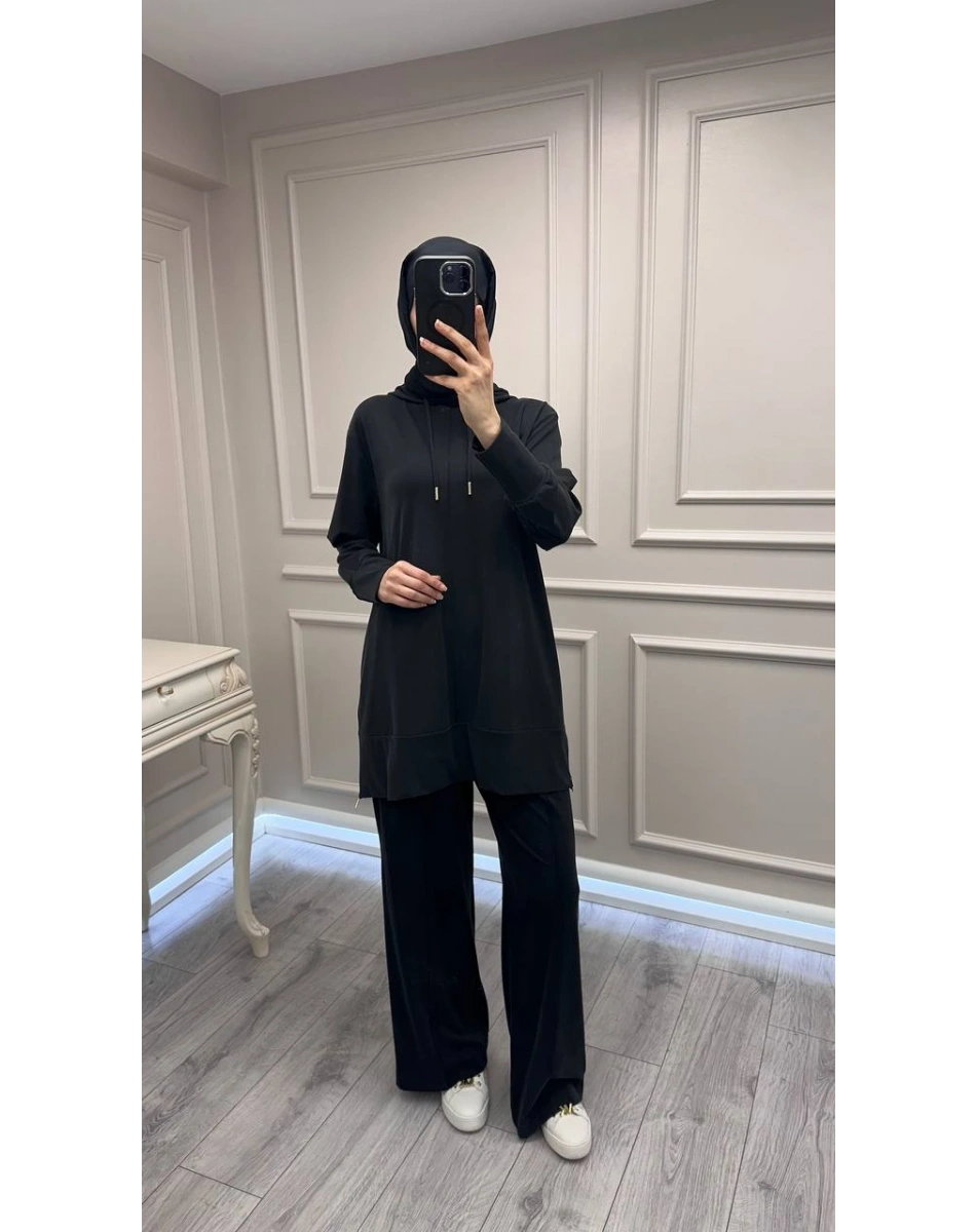 Hilay HLY0126Y101.004 Siyah Oslo Yanları Fermuarlı Takım