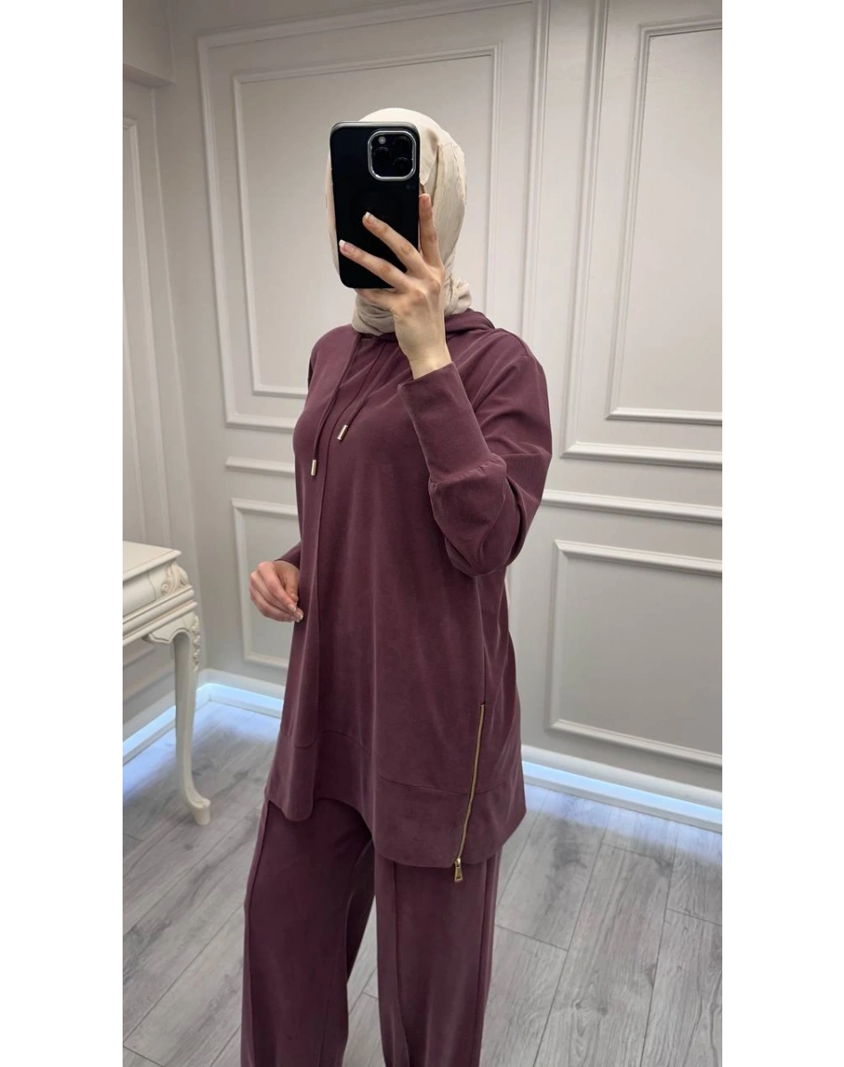 Hilay HLY0126Y101.004 Mürdüm Oslo Yanları Fermuarlı Takım