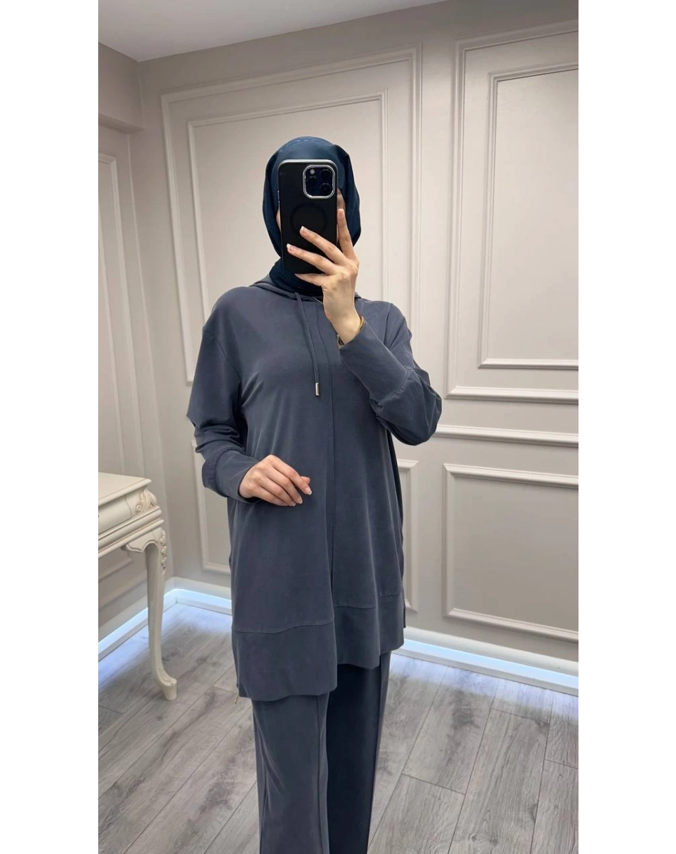 Hilay HLY0126Y101.004 Lacivert Oslo Yanları Fermuarlı Takım