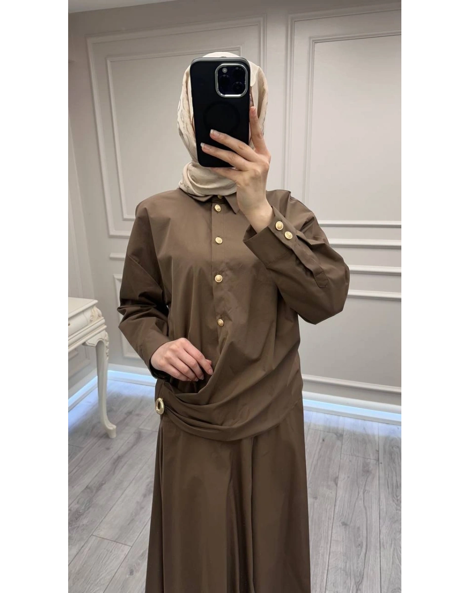 Ghisa 3610T9181 Kahve Etekli İkili Takım