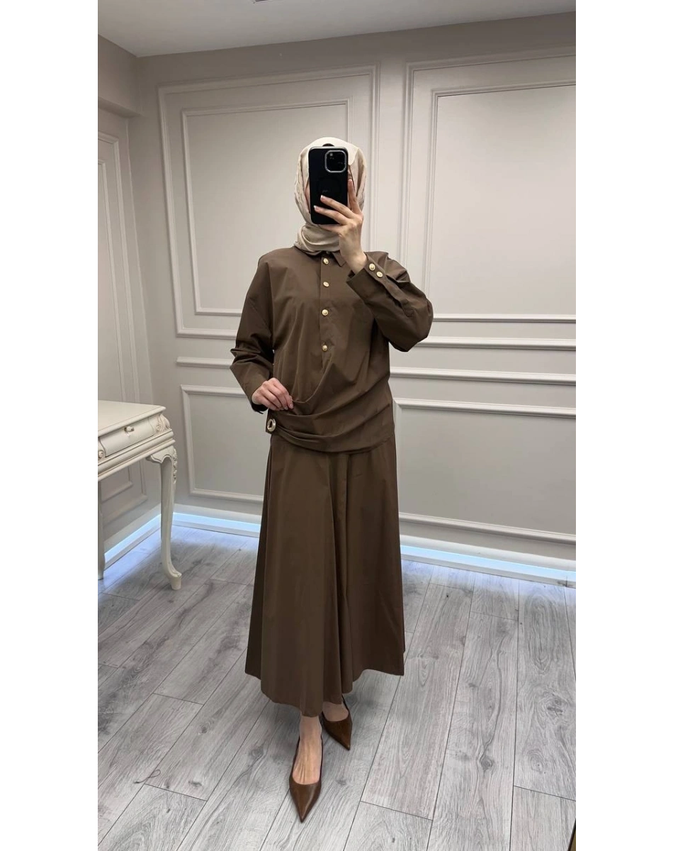 Ghisa 3610T9181 Kahve Etekli İkili Takım