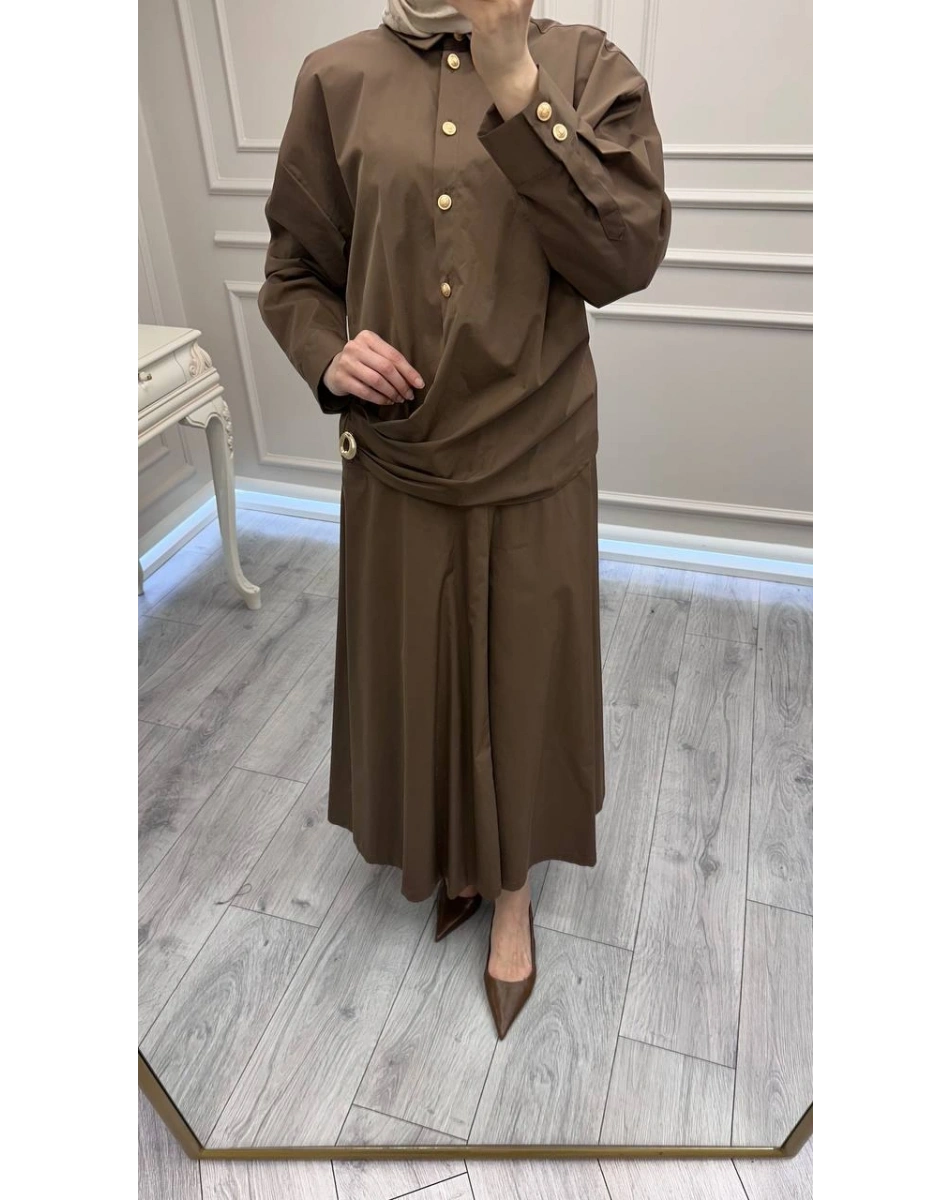 Ghisa 3610T9181 Kahve Etekli İkili Takım