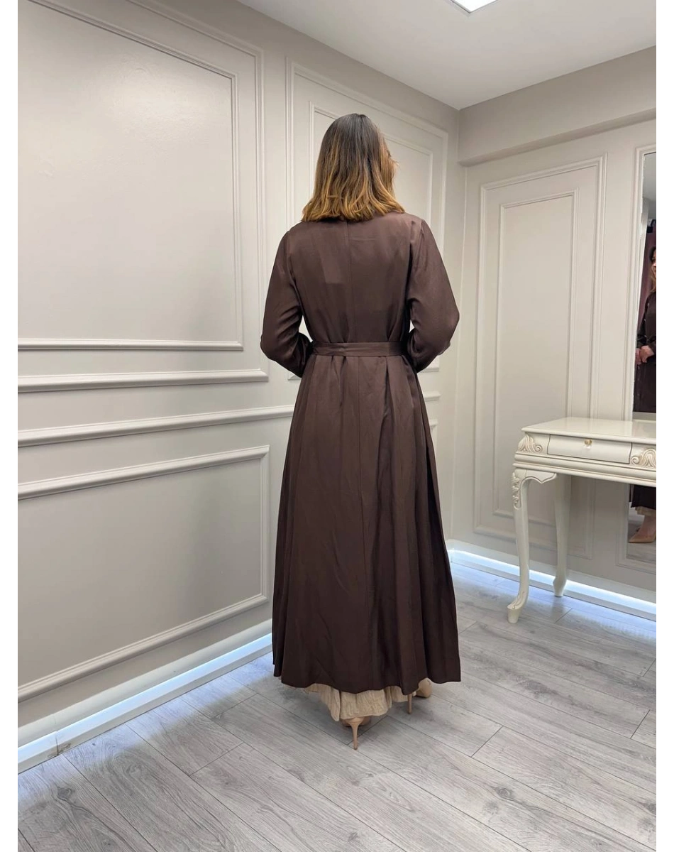 Misswhence 39806 Kahverengi İkili Elbise