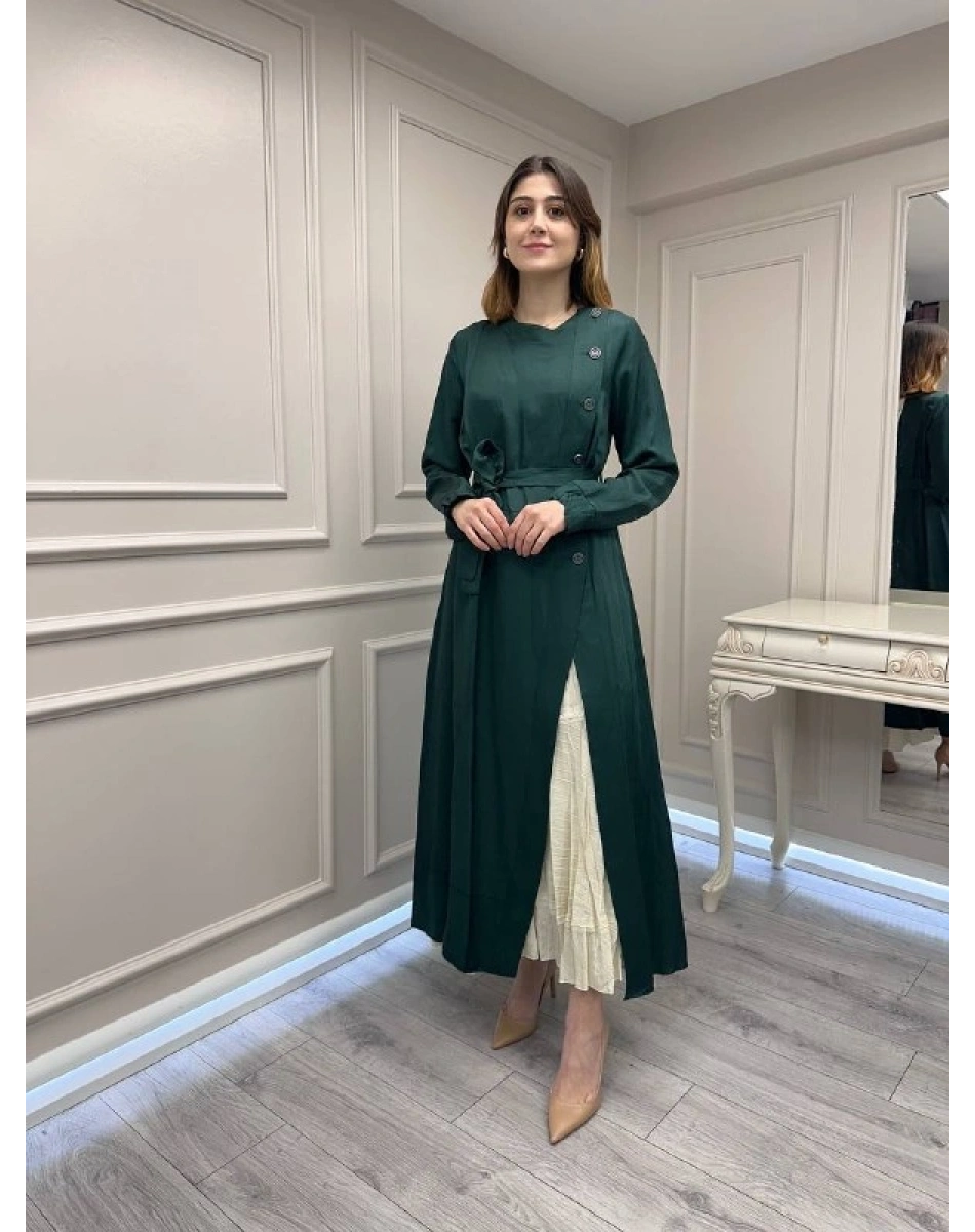 Misswhence 39806 Yeşil İkili Elbise