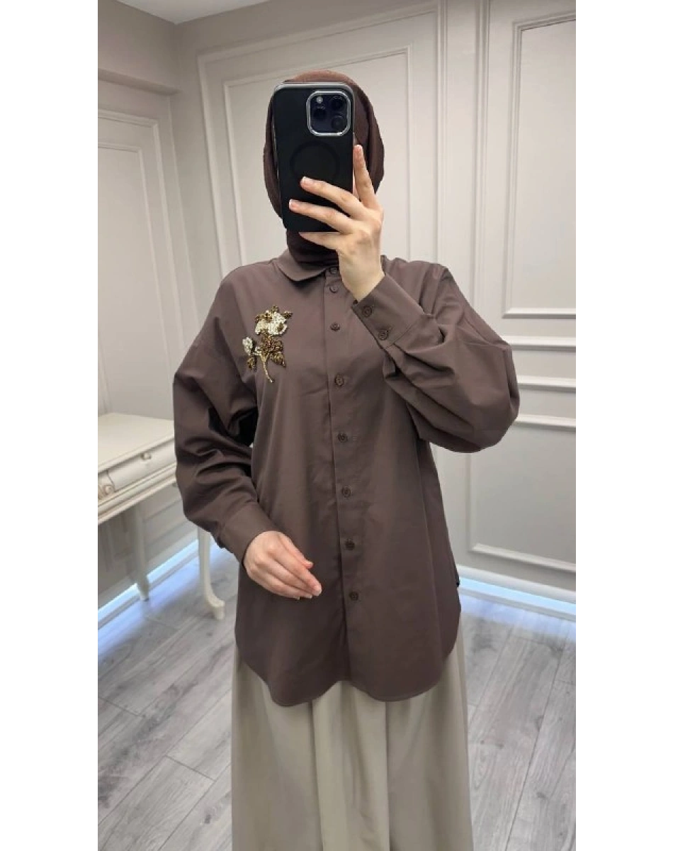 Exquise E26Y06208077 Kahve Chevalier Gömlek