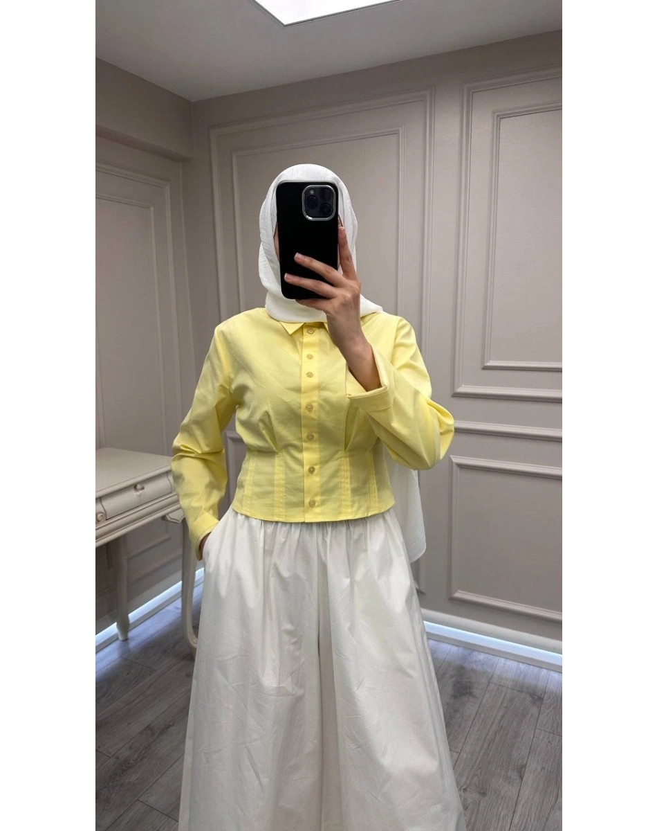 Exquise E26Y06208100 Sarı Felecia Gömlek