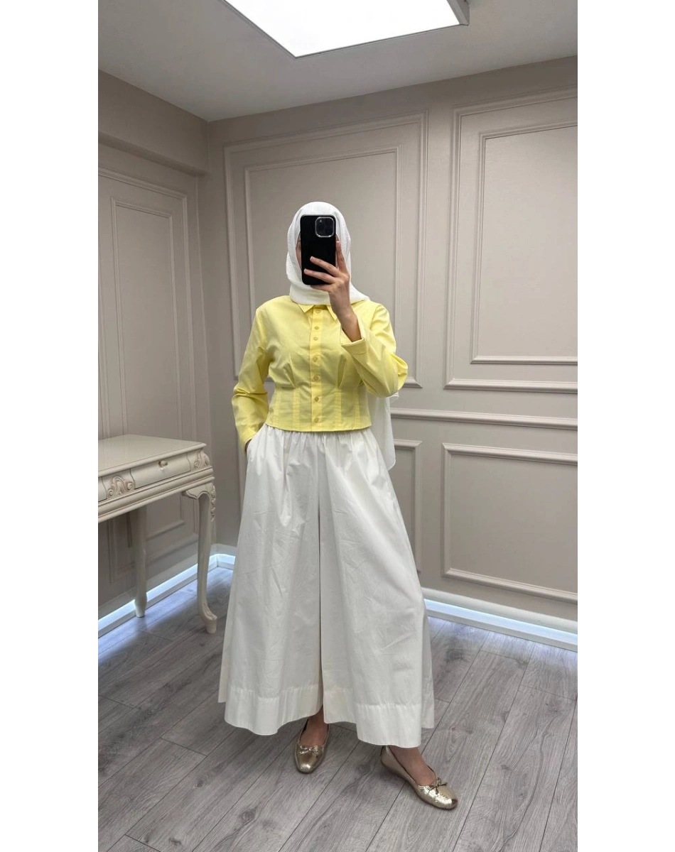 Exquise E26Y06208100 Sarı Felecia Gömlek