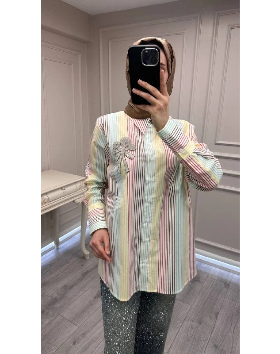 Exquise E26Y06208098 Çok Renkli Fauve Gömlek