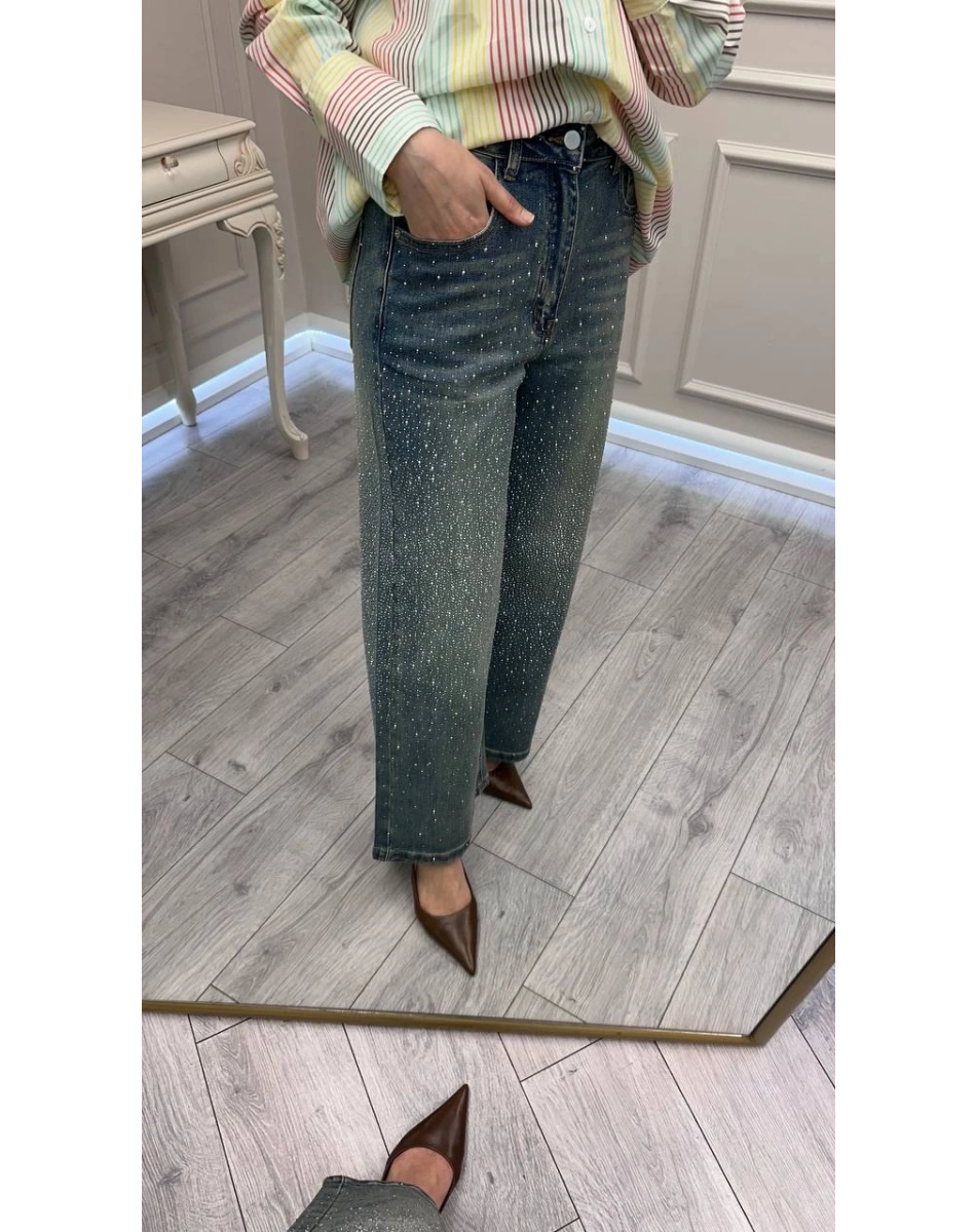 Ghisa 3611P8079 Mavi Taş Detaylı Kot Pantolon