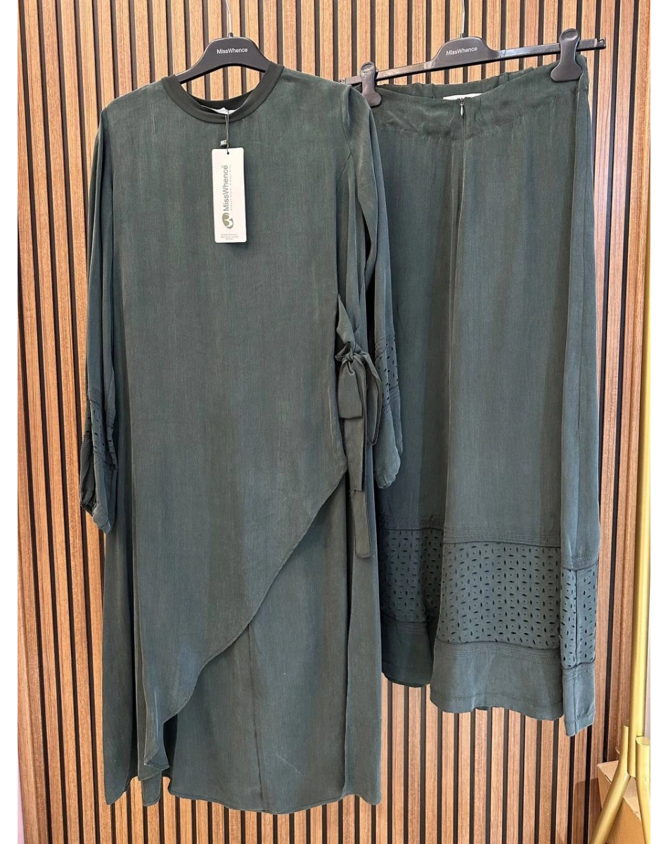 Misswhence 39003 Yeşil Tunik Takım