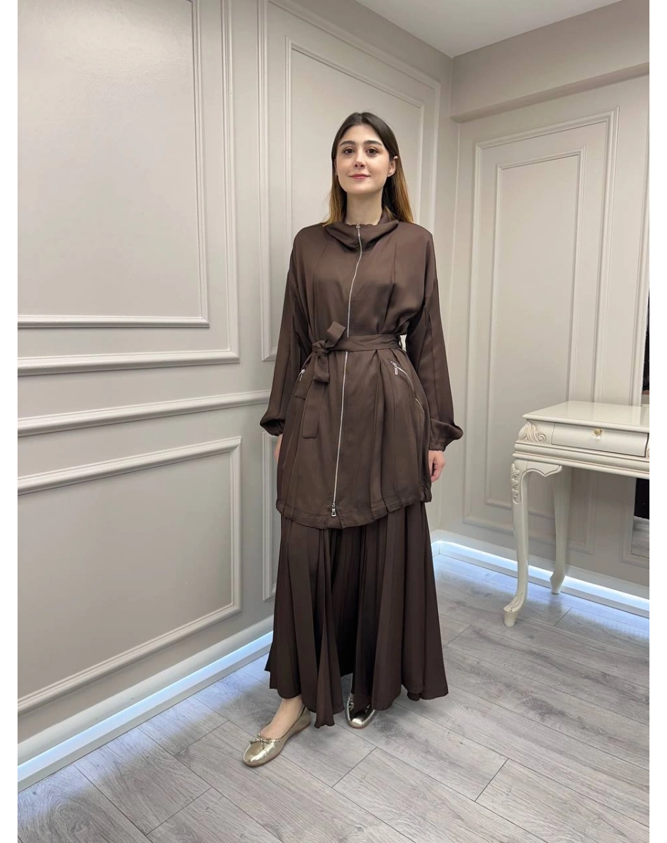 Misswhence 39203 Kahverengi Etek Takım