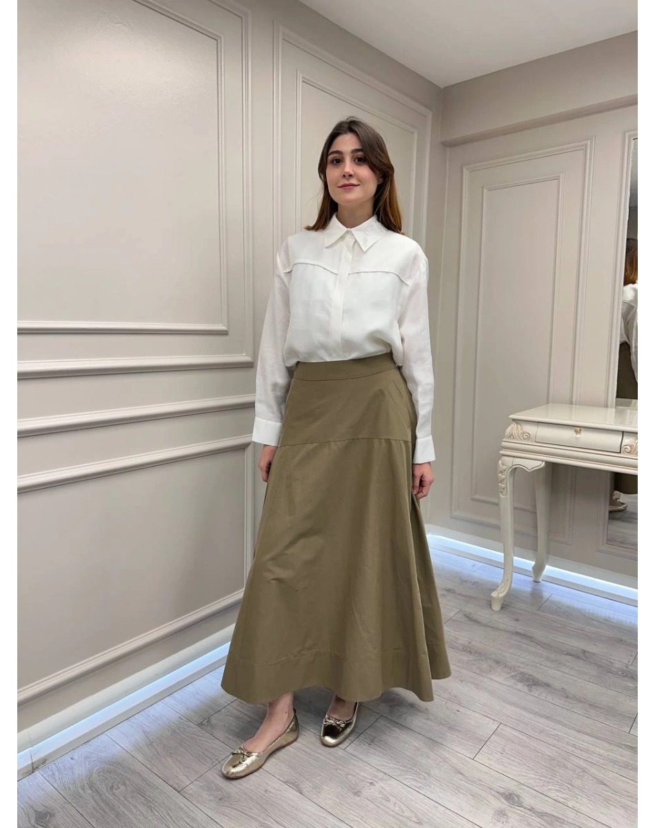 Venöve 26SSGOM0028 Beyaz Thomas Gömlek