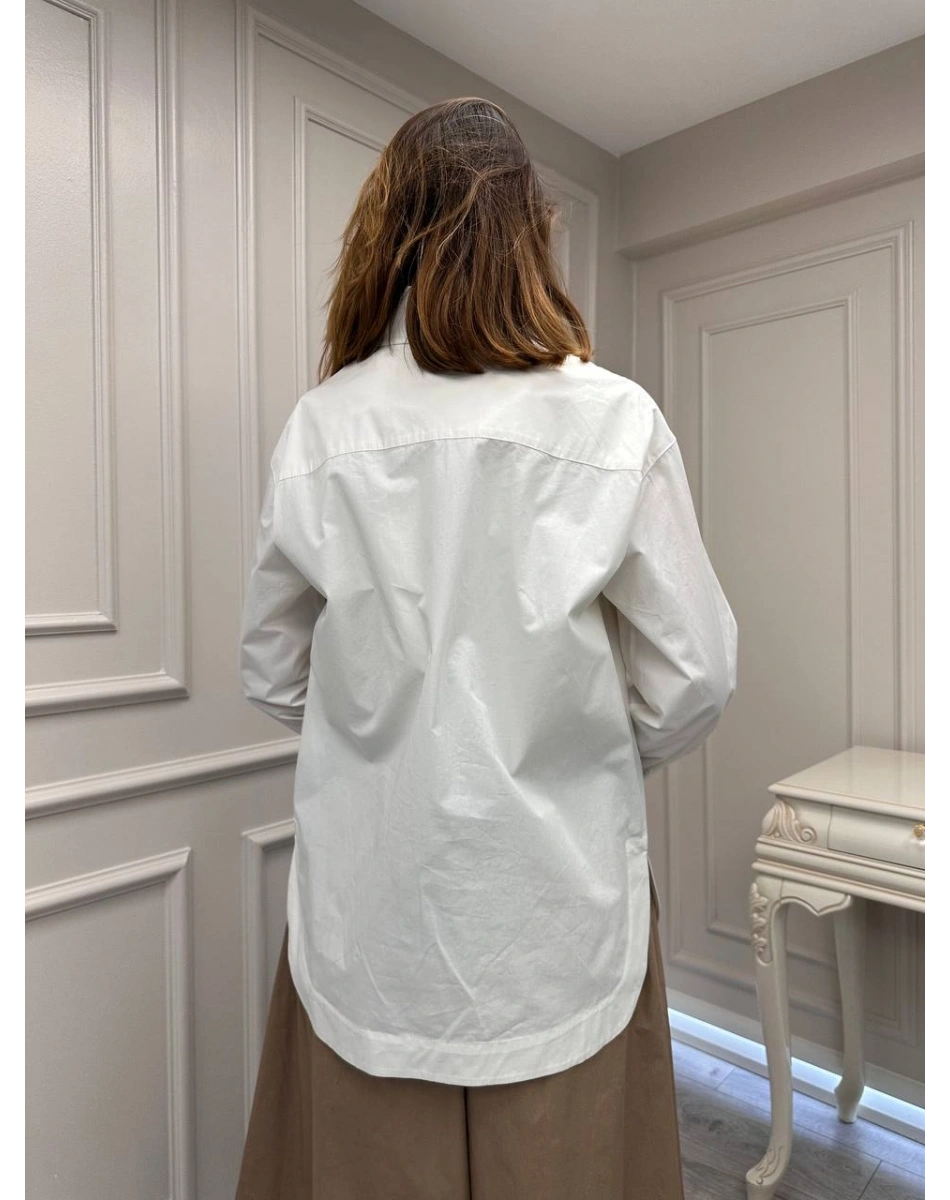 Venöve 26SSGOM0008 Beyaz Liv Gömlek