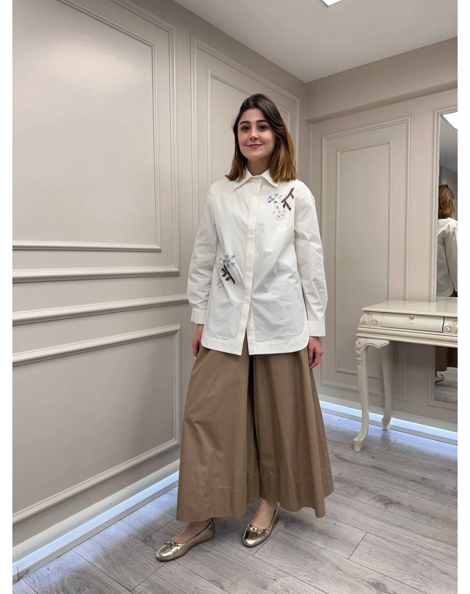 Venöve 26SSGOM0008 Beyaz Liv Gömlek